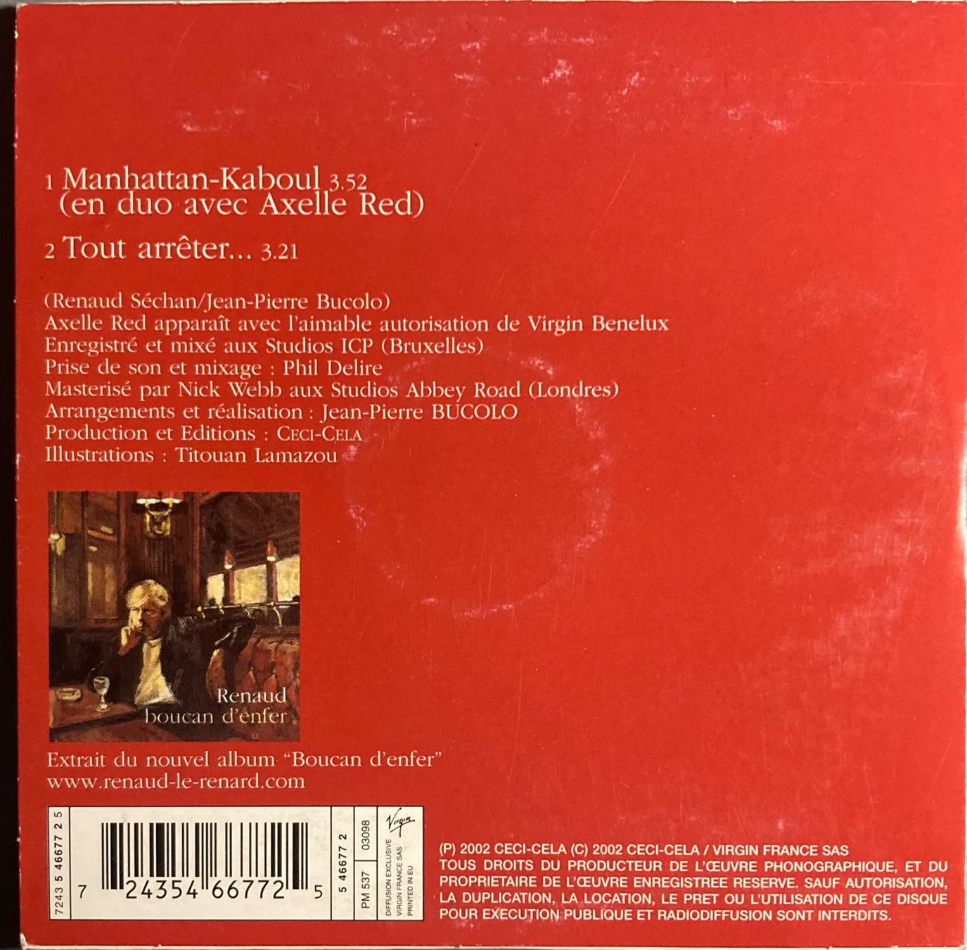 CDs: RENAUD / AXELLE RED - MANHATTAN-KABOUL – Gebraucht aus Poliez-Pittet von Newtown-Records 1