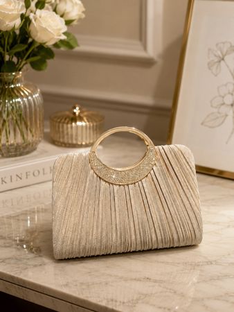 Elegant Evening Clutch Bag - Gold Accents - Perfect Now!