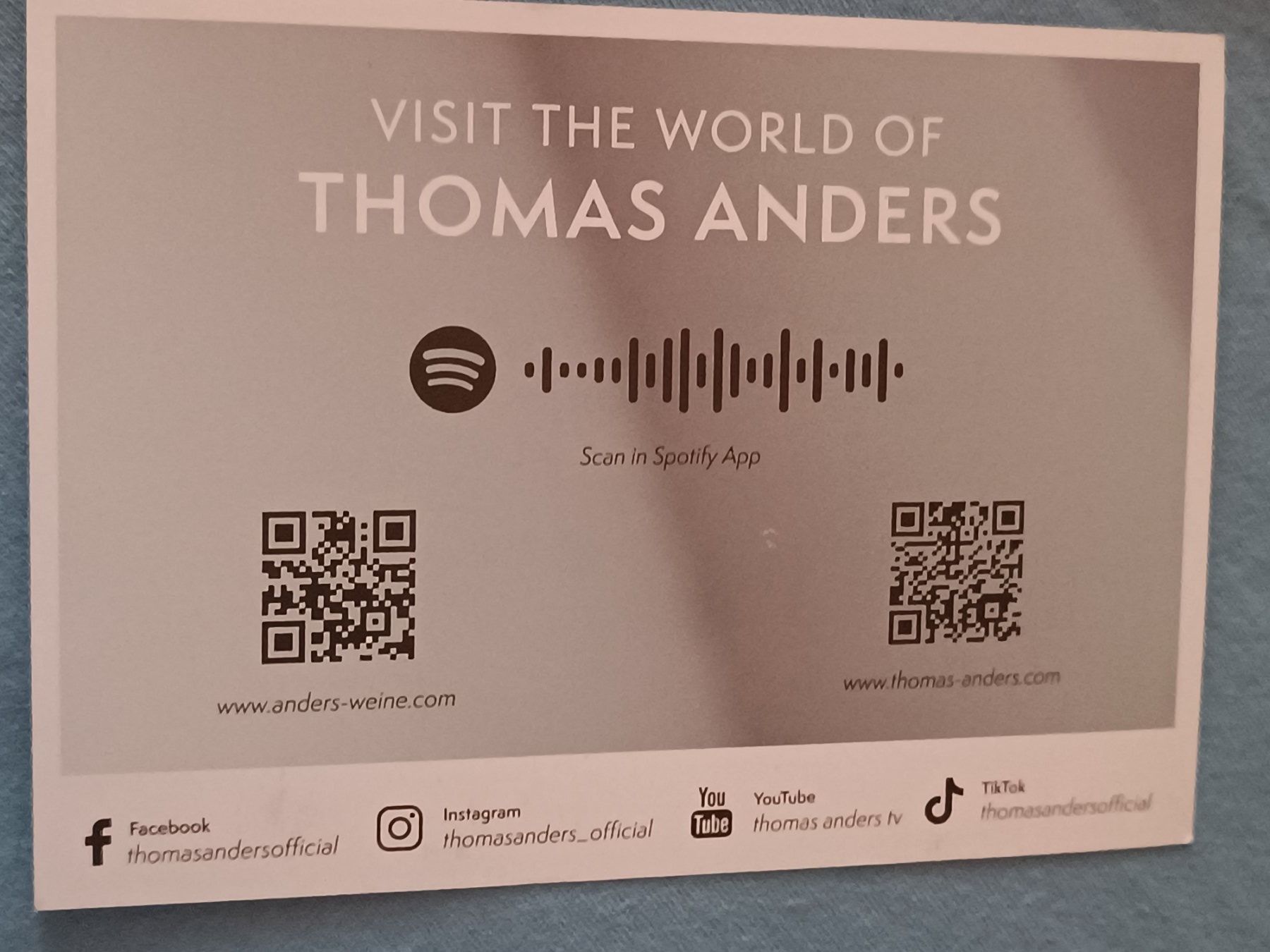 Autographes: Thomas Anders -  handsignierte AK – D'occasion à Menziken par Autogramme 1