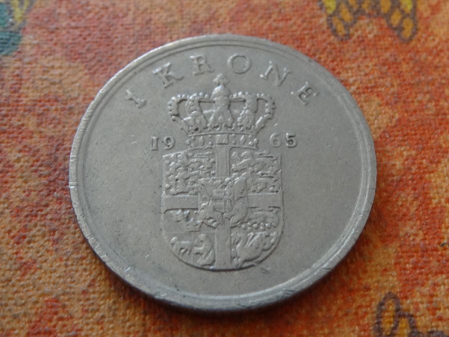 Toutes les monnaies: DANEMARK  1  Krone  1965 – D'occasion à Romanel-sur-Lausanne par Swift13