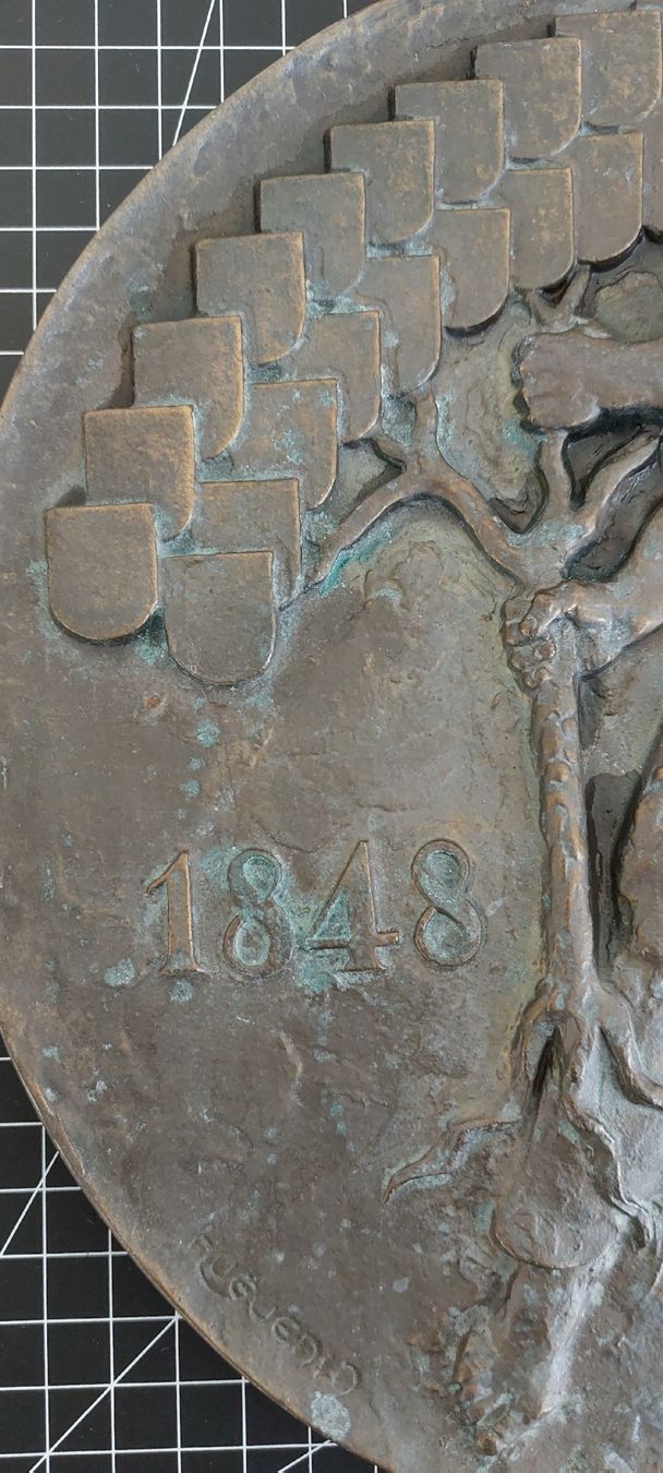 Sculture & Statue: Bronzeplatte mit Schweizbezug, Relief – Nuovo (secondo la descrizione) da Meilen venduto da Verschiedenes123 4