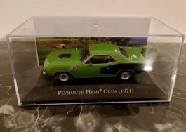 Plymouth Hemi Cuda 1971   1:43  neu mit Vitrine