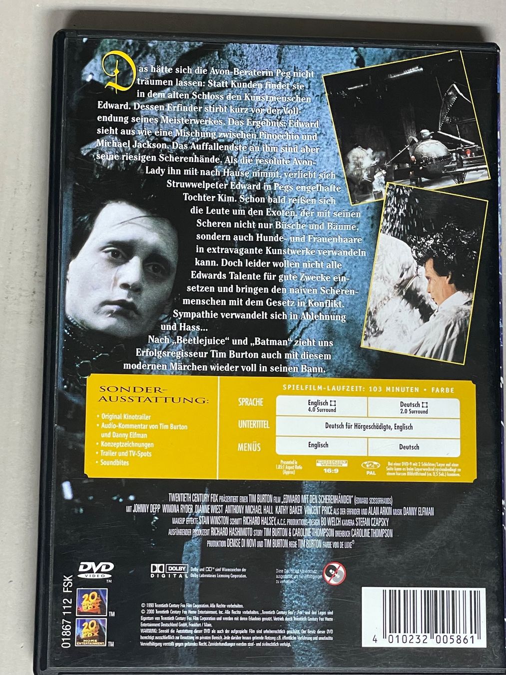Tous les DVDs: Edward mit den Scherenhänden – D'occasion à Muri b. Bern par AdidasCollector 1