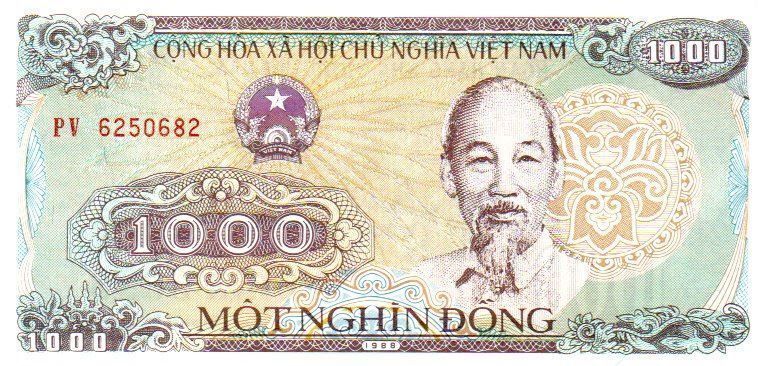 Banconote: Banknote - Vietnam 1000 Dong 1988 – Nuovo (secondo la descrizione) da Volketswil venduto da Stones