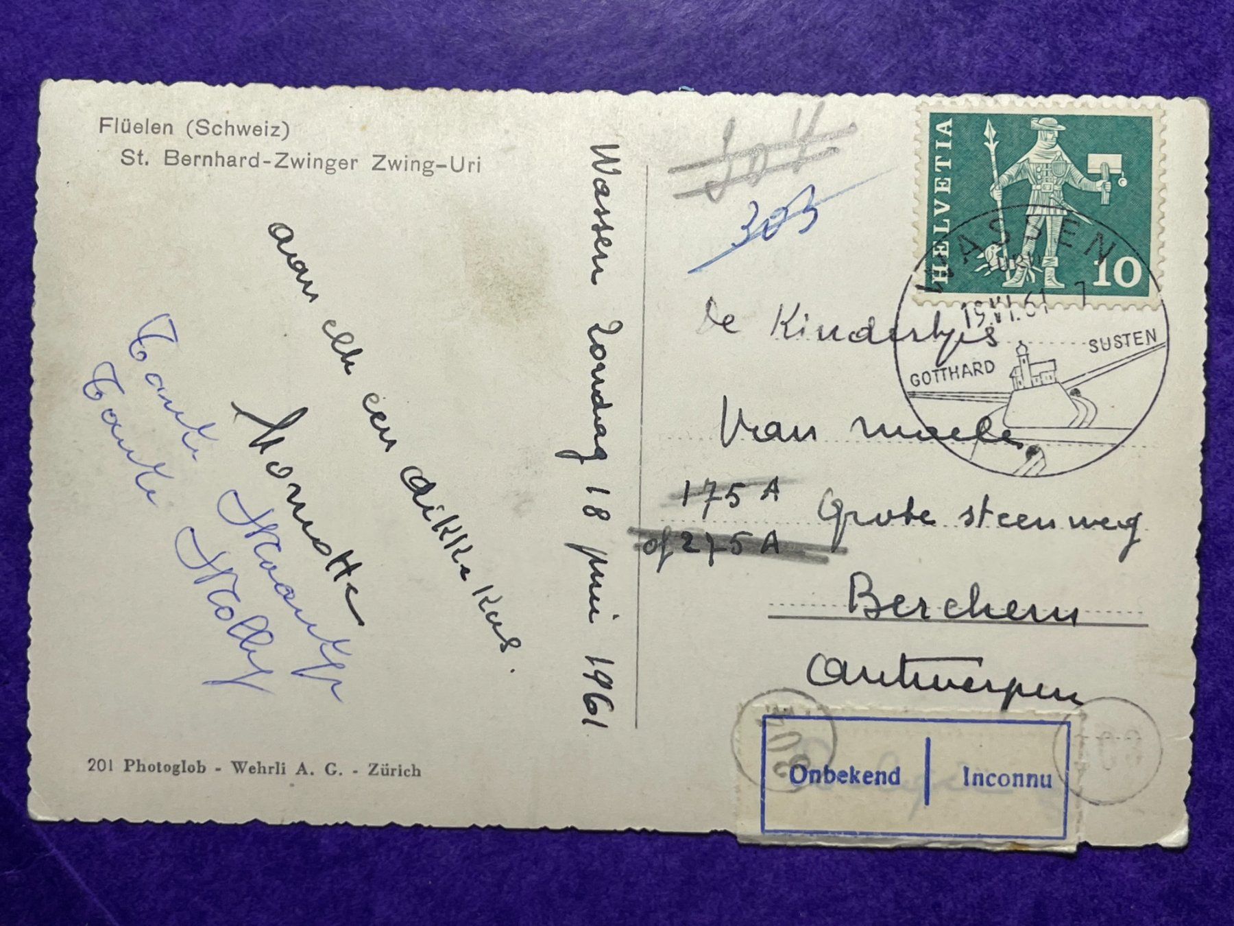 Cartoline postali: Flüelen - St. Bernhard-Zwinger – Usato da Steg VS venduto da _vinci_ 1