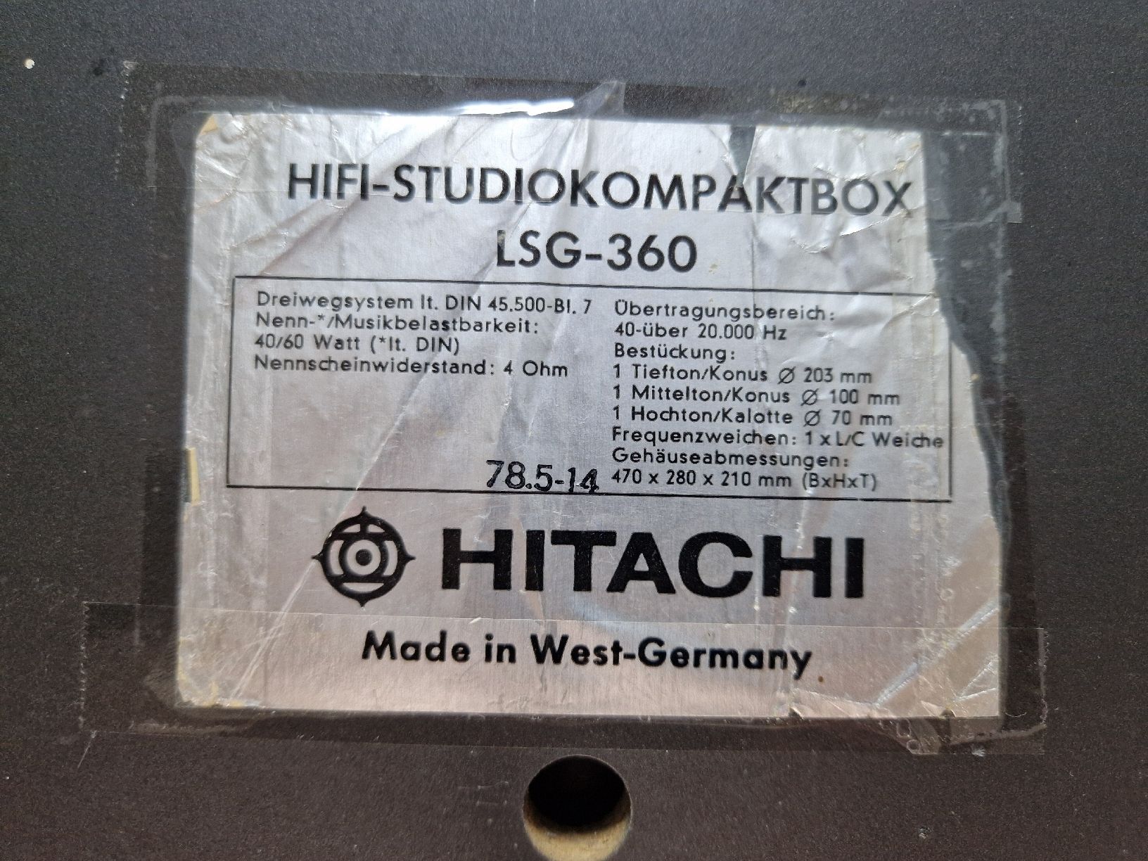 Hitachi Casse acustiche: Hitachi LSG-360 – Usato da Arbon venduto da Mayak_Sound 6