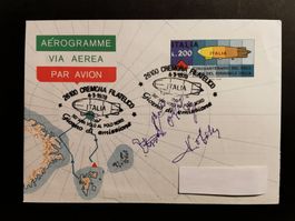 Luftfahrt  Autogramm Umberto Nobile Luftschiff "Italia" 1978