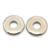 Acrylperlen Platin Scheibe 27x4mm /10St. / Aktion