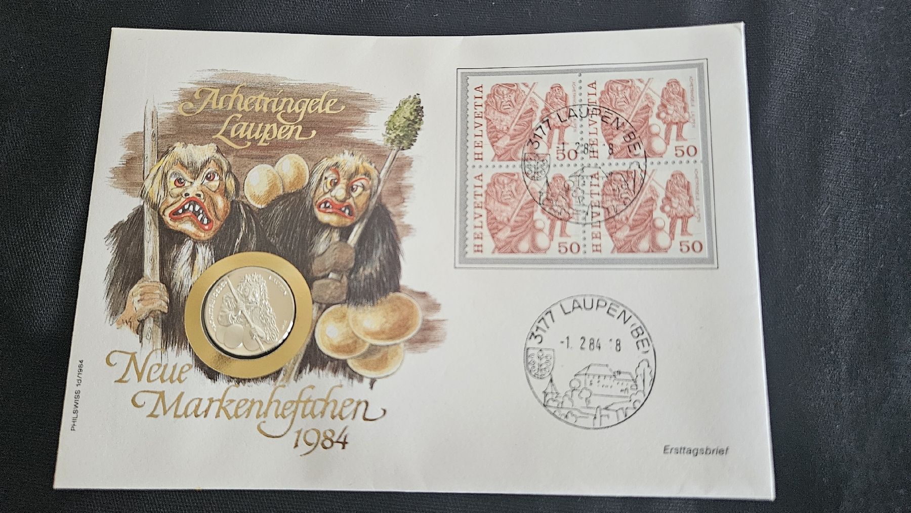 Tutti le monete: Numisbrief Achetringele Laupen  mit Silbermedaille – Nuovo (secondo la descrizione) da Ettingen venduto da samiba