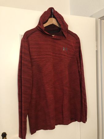 Under Armour Fitted Hoodie, Rot Melange, Grösse L
