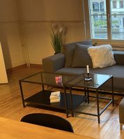 2er Set Ikea Couchtische mit Glasplatte, Schwarz