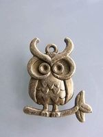 Anhänger Eule bronze   23x20mm