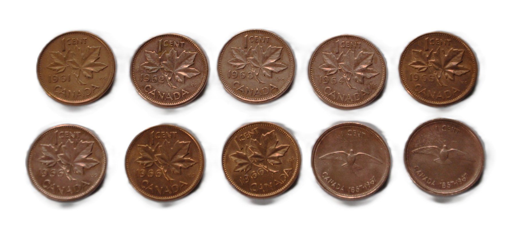 Tutti le monete: 10 x 1 Cent Canada – Usato da Grabs venduto da Fadenquarz
