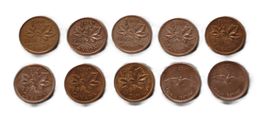 10 x 1 Cent Canada