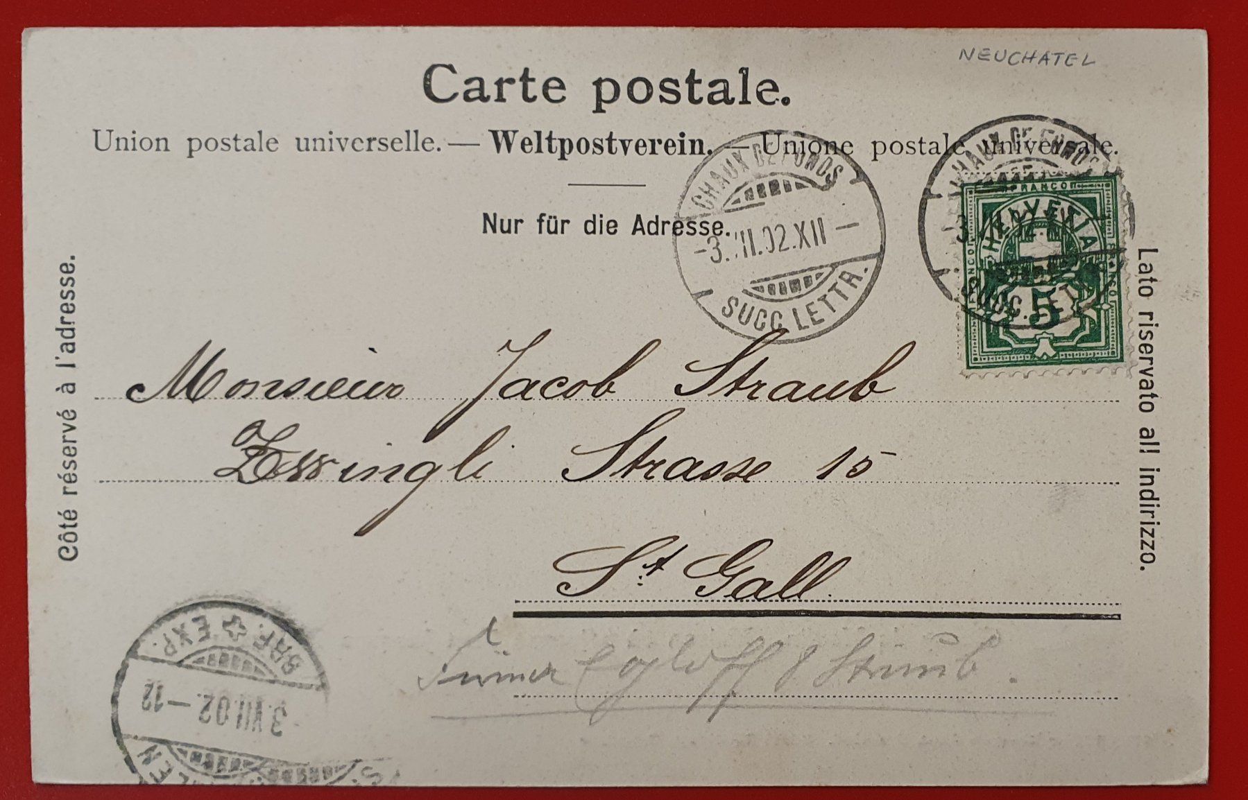 Cartoline postali: Champ du Moulin 1902 - belebt – Usato da Kreuzlingen venduto da Rschweiz1 1