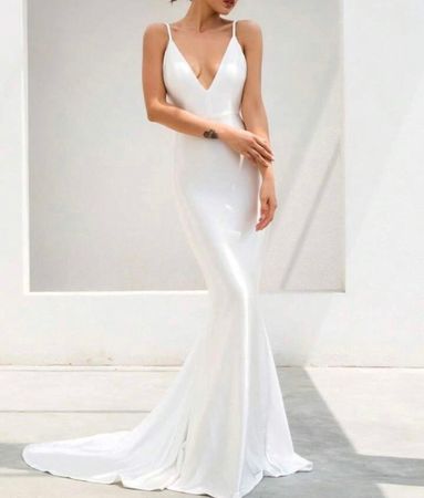 Weisses Brautkleid, Grösse L