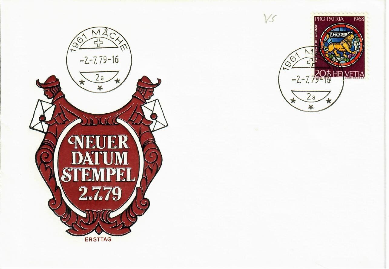 Alle Briefmarken: ET Brief Mâche neuer Datum Stempel 1979 – Gebraucht aus Hochdorf von Ziegel-16