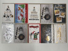 10 Stk. Glückwunschkarten 3D Weihnachten + Couvert (022)