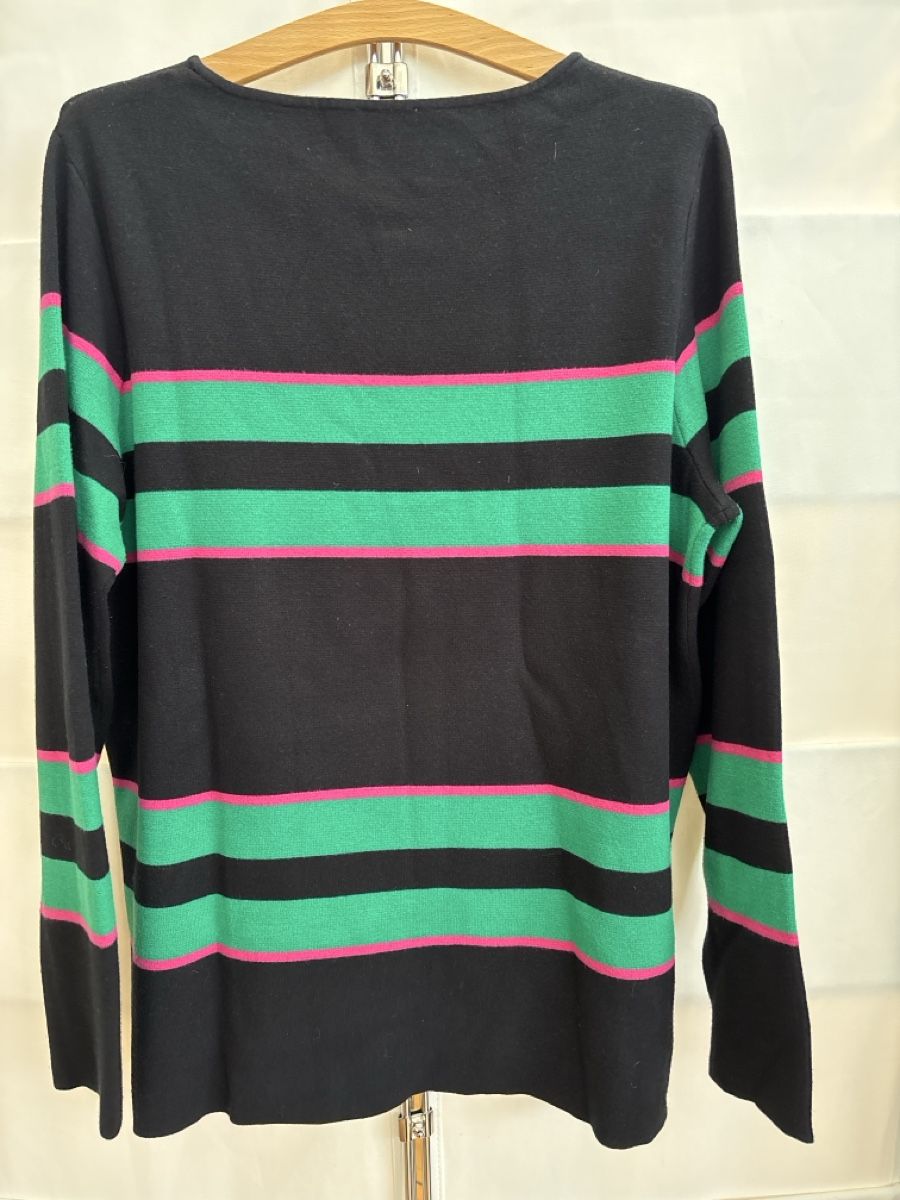 Gerry Weber Maglioni & Felpe: Gerry Weber Strickpullover, Gr. 48, schwarz gestreift. – Usato da Burgdorf venduto da VouSchoen 3