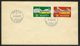 1953, 314-315 auf unadr. FDC gest. BERNE, franz. (15824)