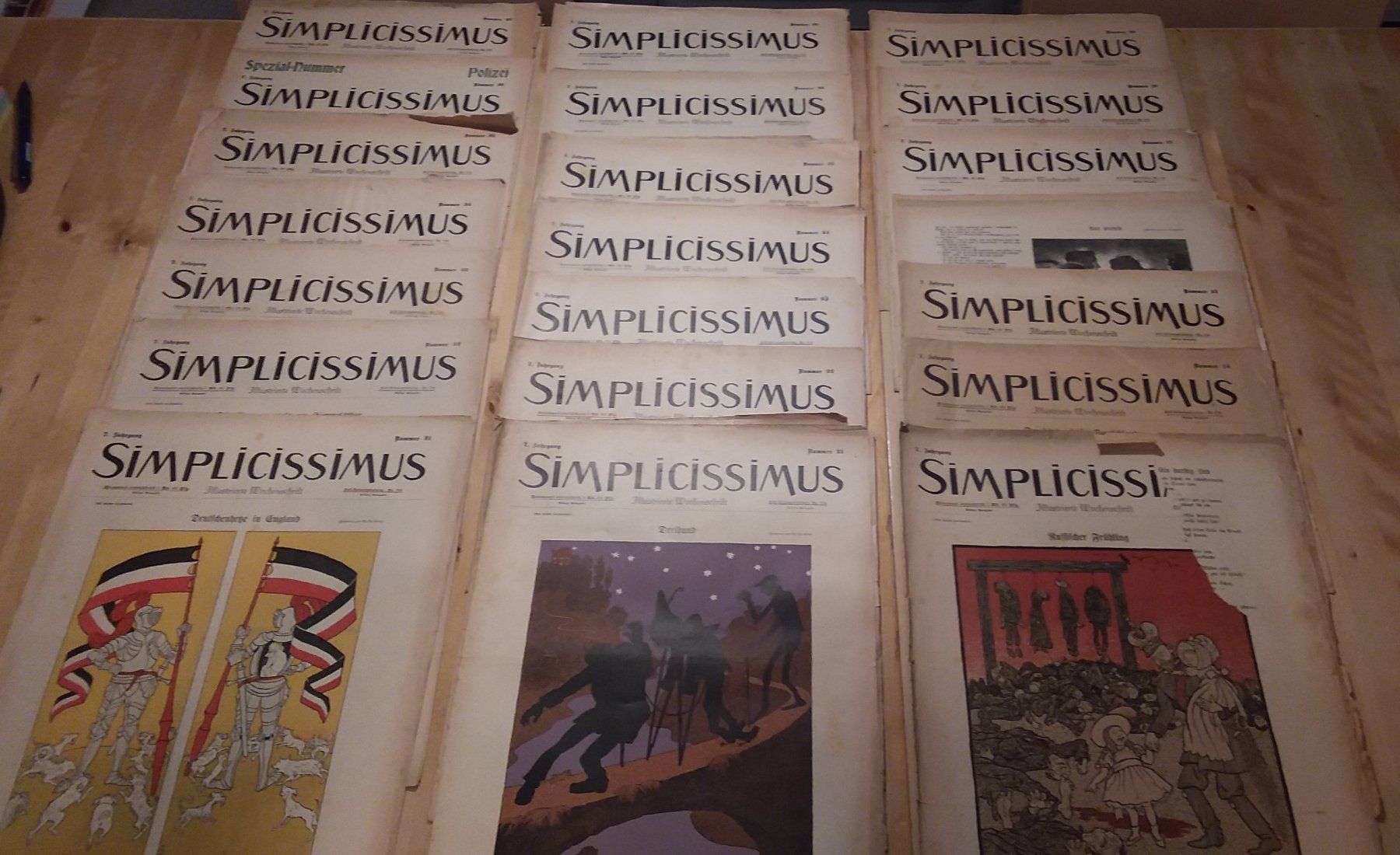 Zeitschriften & Magazine: 21 Antike Wochenzeitschrift Simplicissimus ca.1902 – Gebraucht aus Hunzenschwil von rotebaer