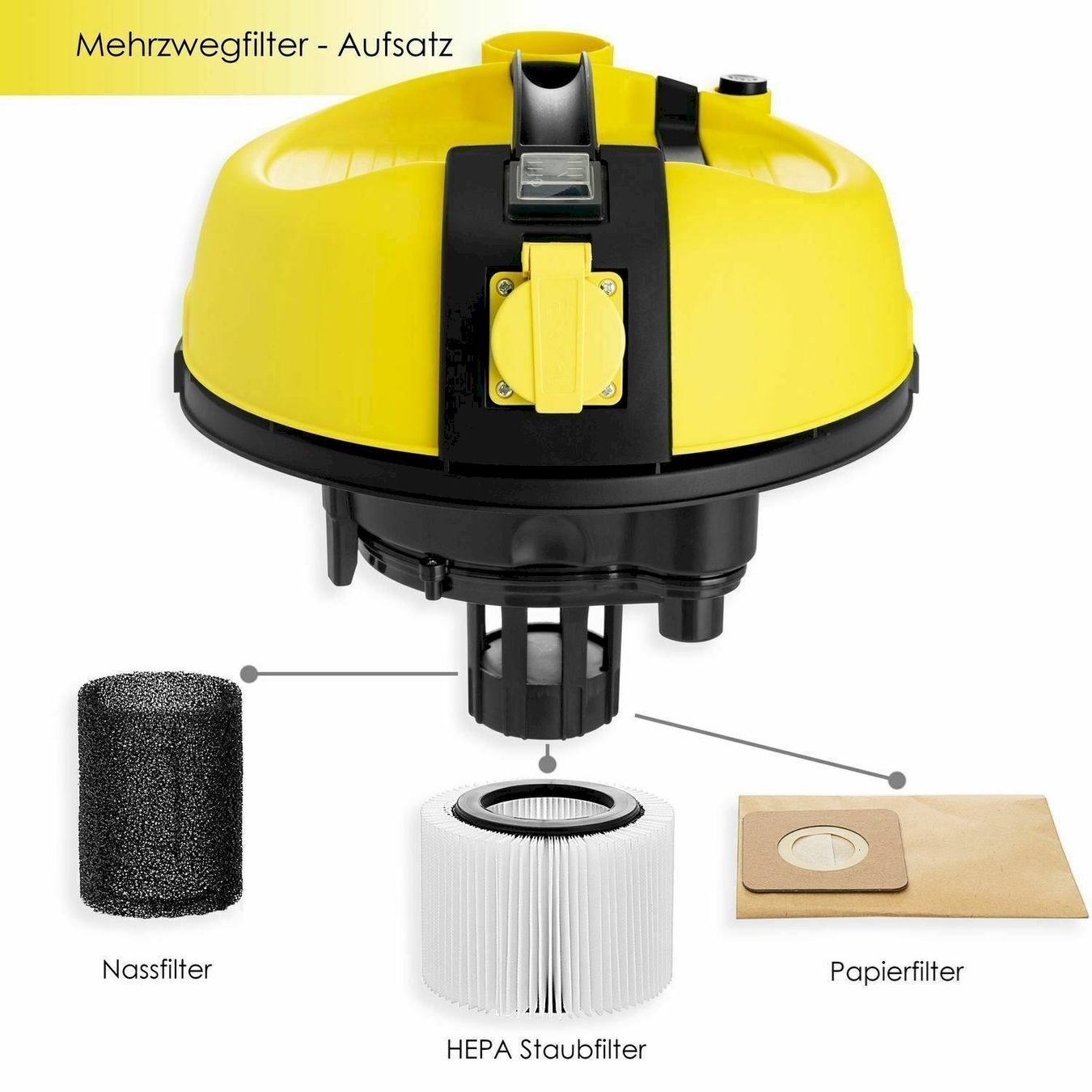 Soffiatori & Aspiratori per foglie: MASKO Staubsauger 2300W Gelb – Nuovo e nell'imballaggio originale da Bottighofen venduto da zaap 3
