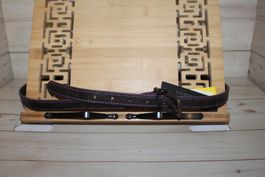 Neuer Gürtel von LIEBESKIND Croco/Taupe lila Nähte 95 cm