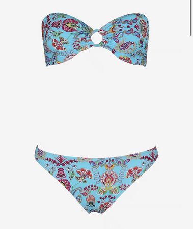 ETRO Bandeau Bikini mit floralem Paisley-Print NEU!!