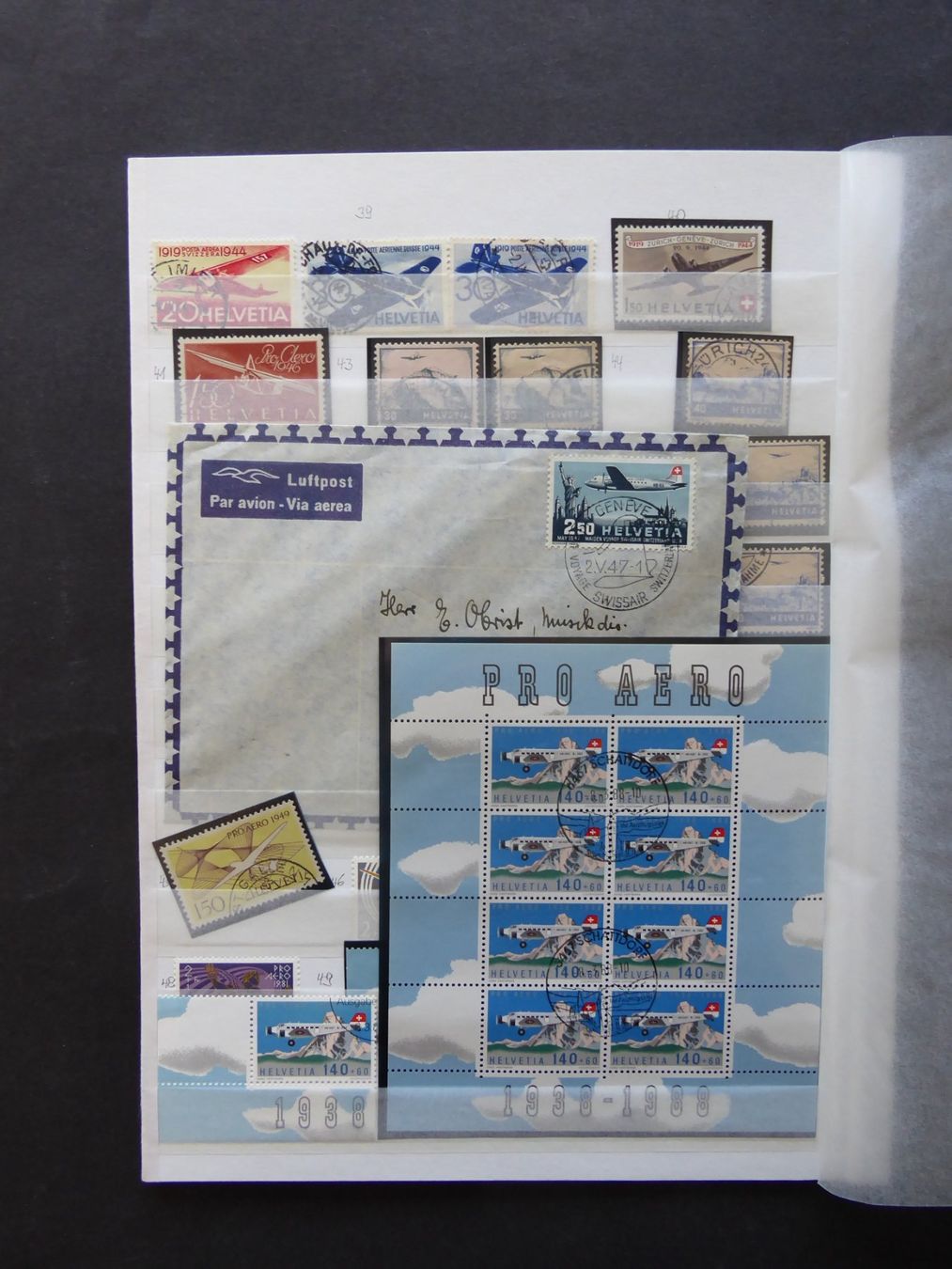Tutti i francobolli: Flugpostsammlung ab 1919, hoher KATALOG – Usato da Horw venduto da pilatusmail 3