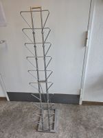 Prospektständer Metall silber für 8 Fächer gebraucht