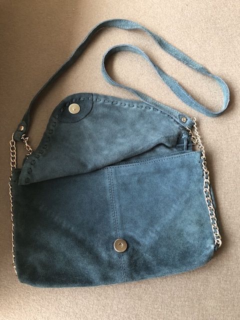 Zara Borse da donna: Umhänge Tasche petrol – Usato da Bennau venduto da Fury3 1