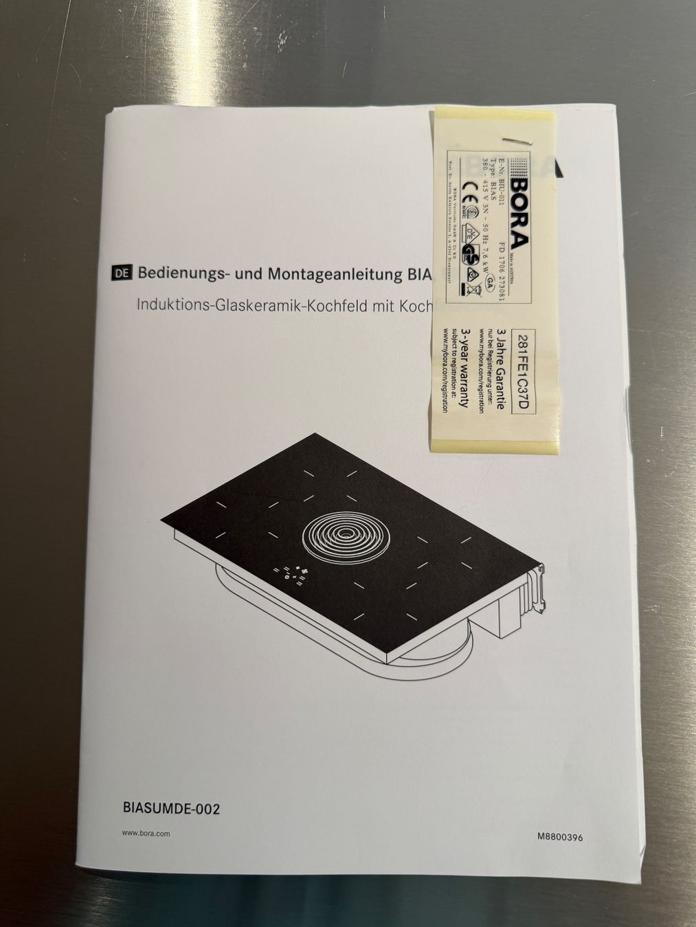 Cucine: Kochfeld BORA BASIC BIU – Usato da Nussbaumen AG venduto da Bigoak 2