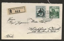 Brief Liechtenstein 1932 Vaduz Kilchberg