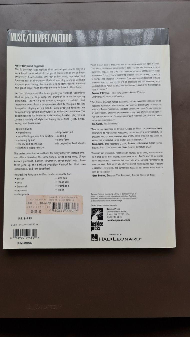 Libri: Trompete: Berklee practice method – Usato da Basel venduto da Bafidu 1