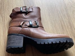 Coole Bull Boxer Leder-Stiefel, cognac, Gr. 37