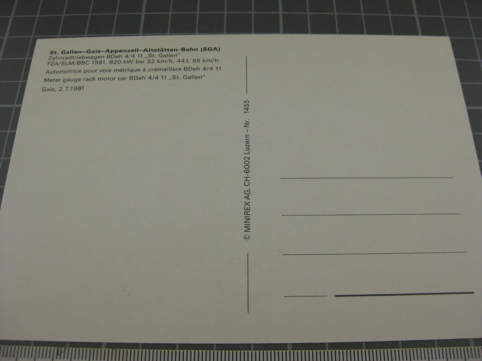 Cartoline postali: Gais mit Zug – Usato da Malters venduto da Marosko 1