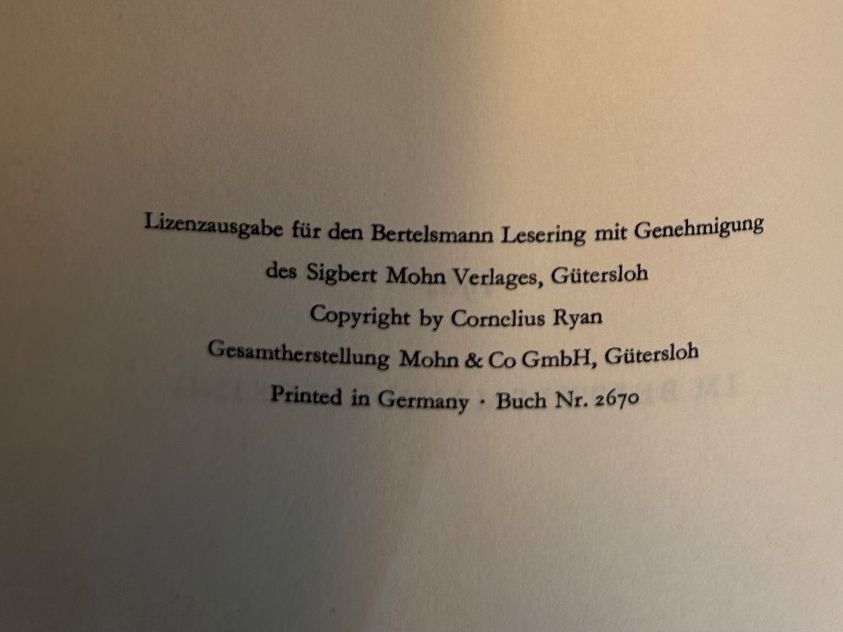 Libri: Ryan - der längste Tag – Usato da Safenwil venduto da 2hand_aber_wertvoll 1
