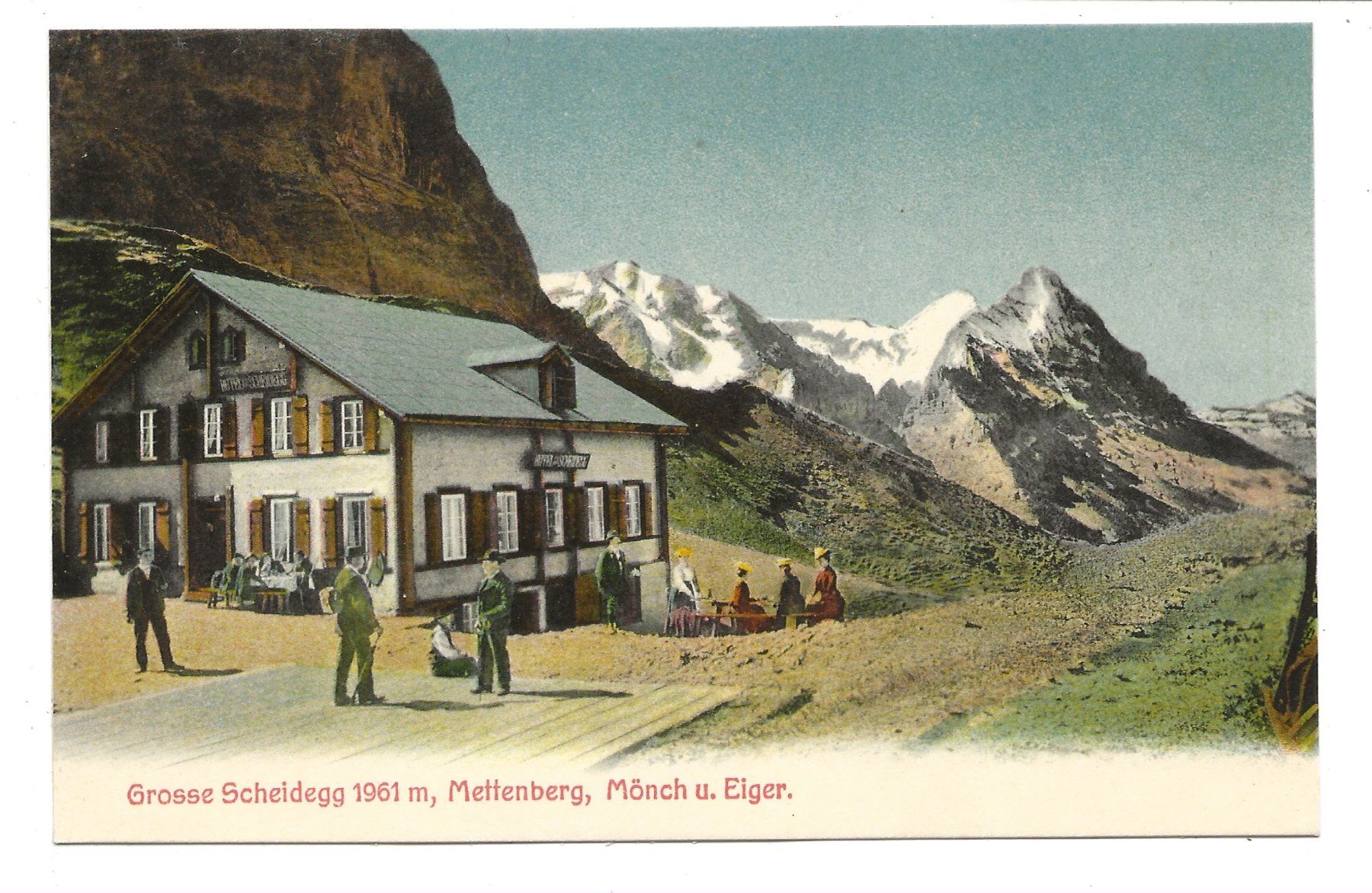 Ansichtskarten: Rest. Grosse Scheidegg (BE) ob Grindelwald - Eiger - Mönch – Gebraucht aus Engelburg von Cartophil
