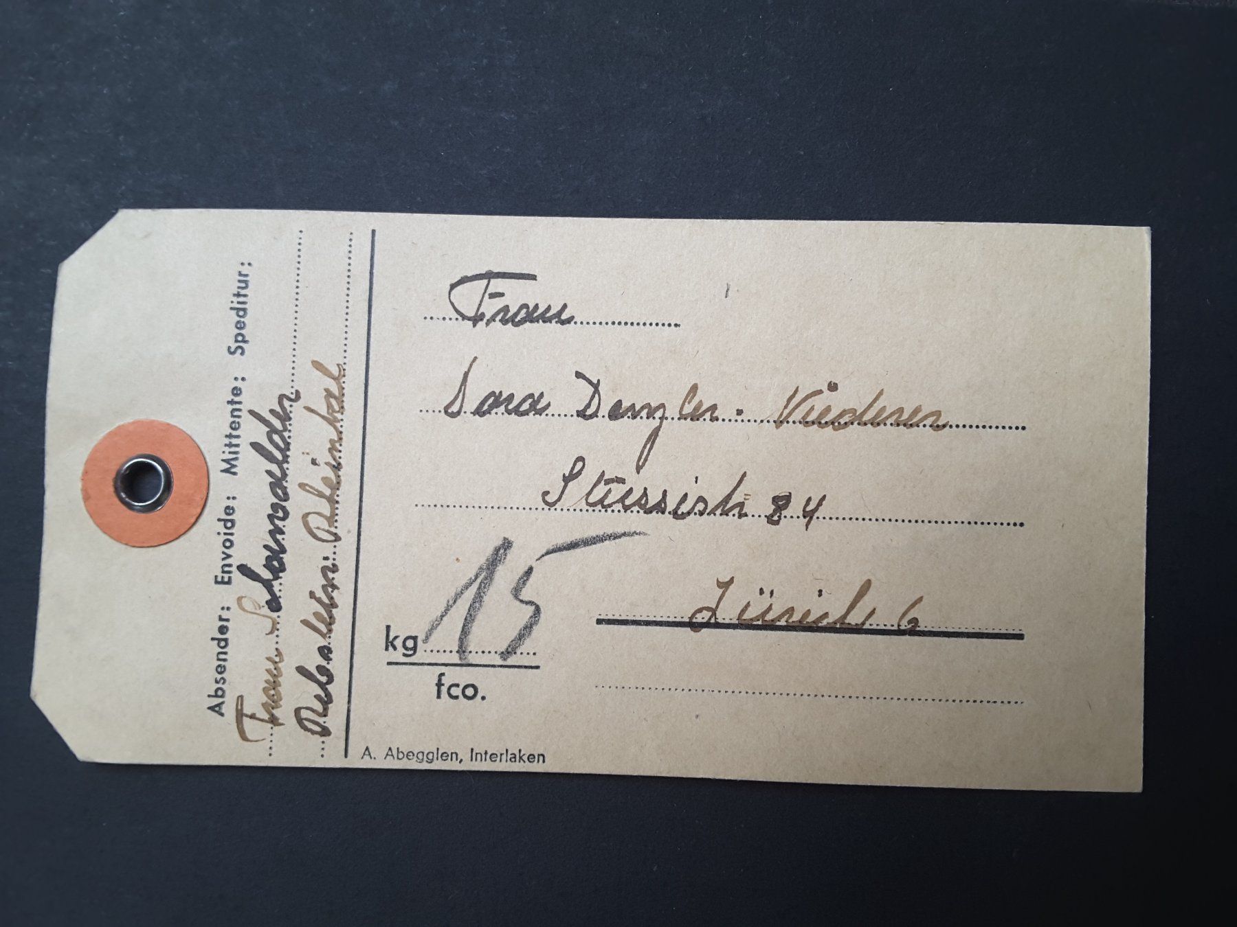 Tutti i francobolli: Paketetikette Pax Nr. 271 , Kat. 280.- – Usato da Reichenburg venduto da Pipo-67 1