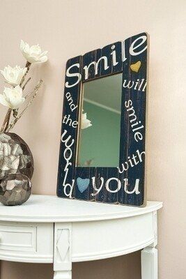 Spiegel: Holzspiegel "Smile" 60 x 40 cm – Gebraucht aus Flawil von vivalacasa 2