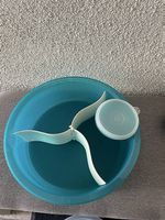 Tupperware Partyteller mit Unterteilung und Dip-Schälchen