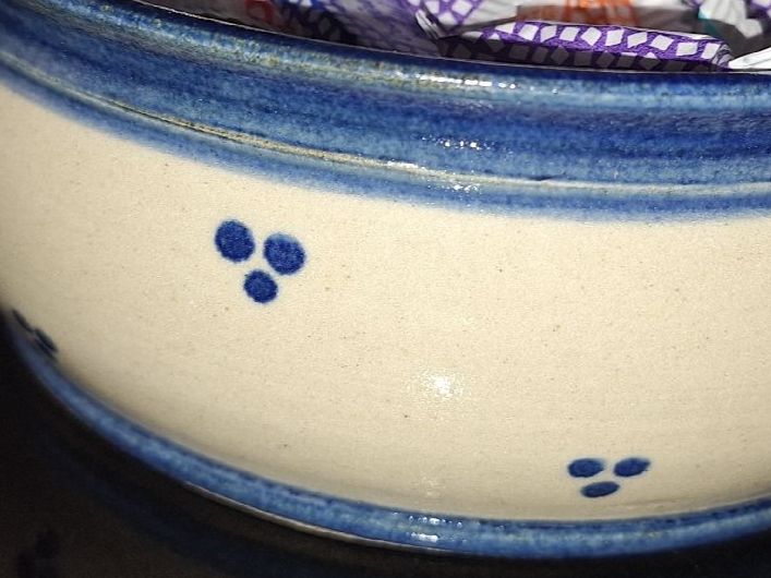 Ciotole: Keramikschale mit Henkel, blau-weiss, – Nuovo (secondo la descrizione) da spreitenbach venduto da lumbalplatte 3