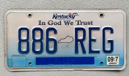 🇺🇸 USA Nummernschild # KENTUCKY - IN GOD WE TRUST 🇺🇸