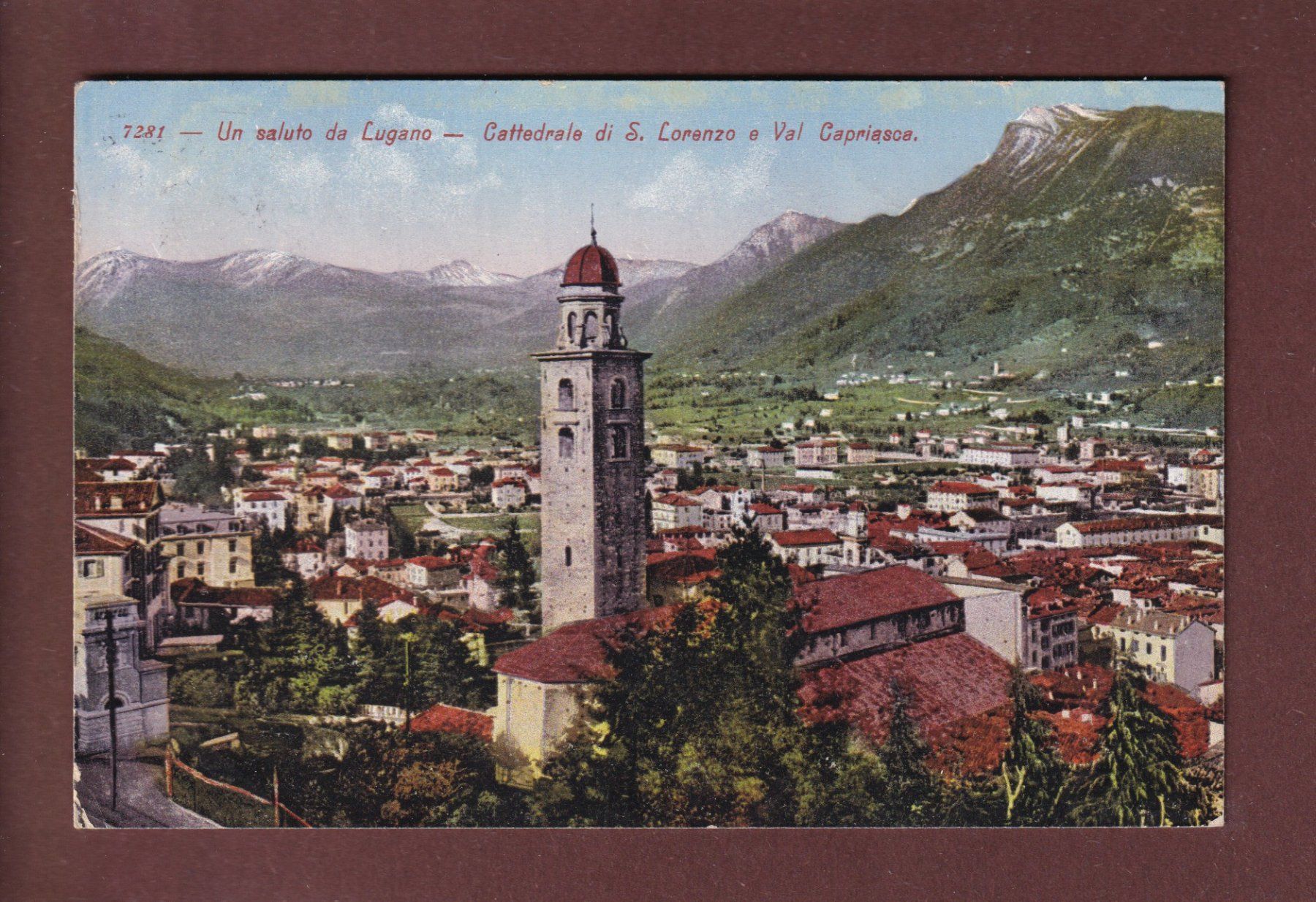 Cartoline postali: Un saluta da LUGANO - 1915 – Usato da Pully venduto da nicecards