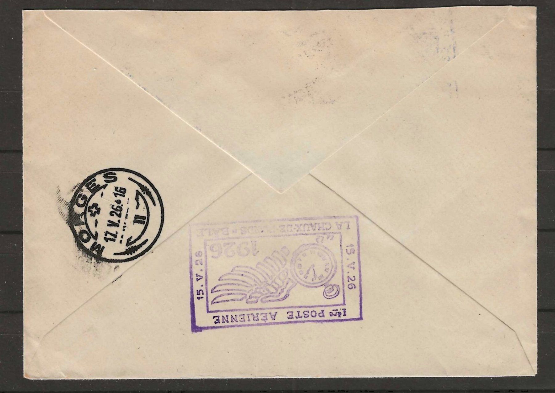 Tutti i francobolli: 1926 : 1. Flugpost Sternenfeld - Eplatures, KP 155.-- – Usato da Gümligen venduto da Geniusbuy 1