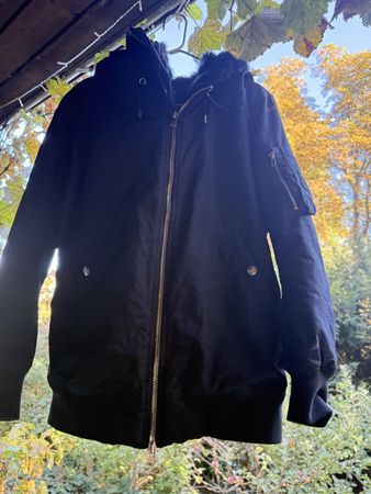 Love Moschino Winter Bomberjacke Kapuze Oversize Gr. M - L