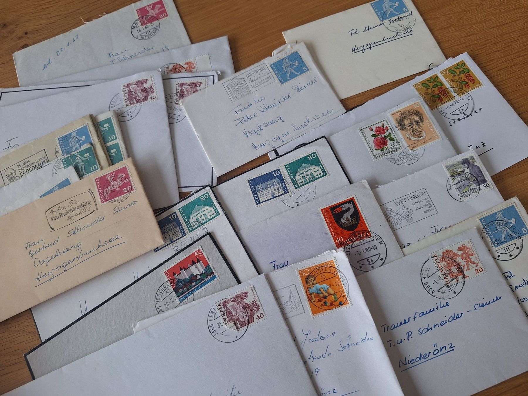 Alle Briefmarken: Briefumschläge mit Briefmarken – Gebraucht aus Wanzwil von chlinih93 3