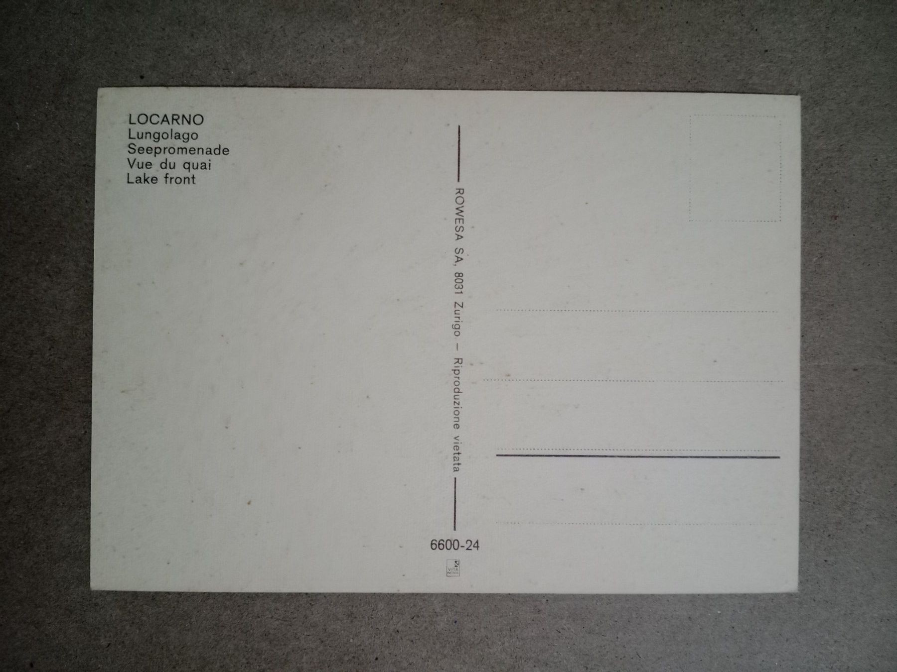 Cartoline postali: AK Locarno Lungolago Boote – Usato da Küttigen venduto da Melisch1000 1