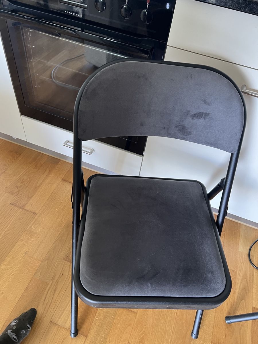 Sedie: Klappstühle 2er Set schwarz Stoff grau Metall – Nuovo (secondo la descrizione) da Oensingen venduto da Chris_Odi 3