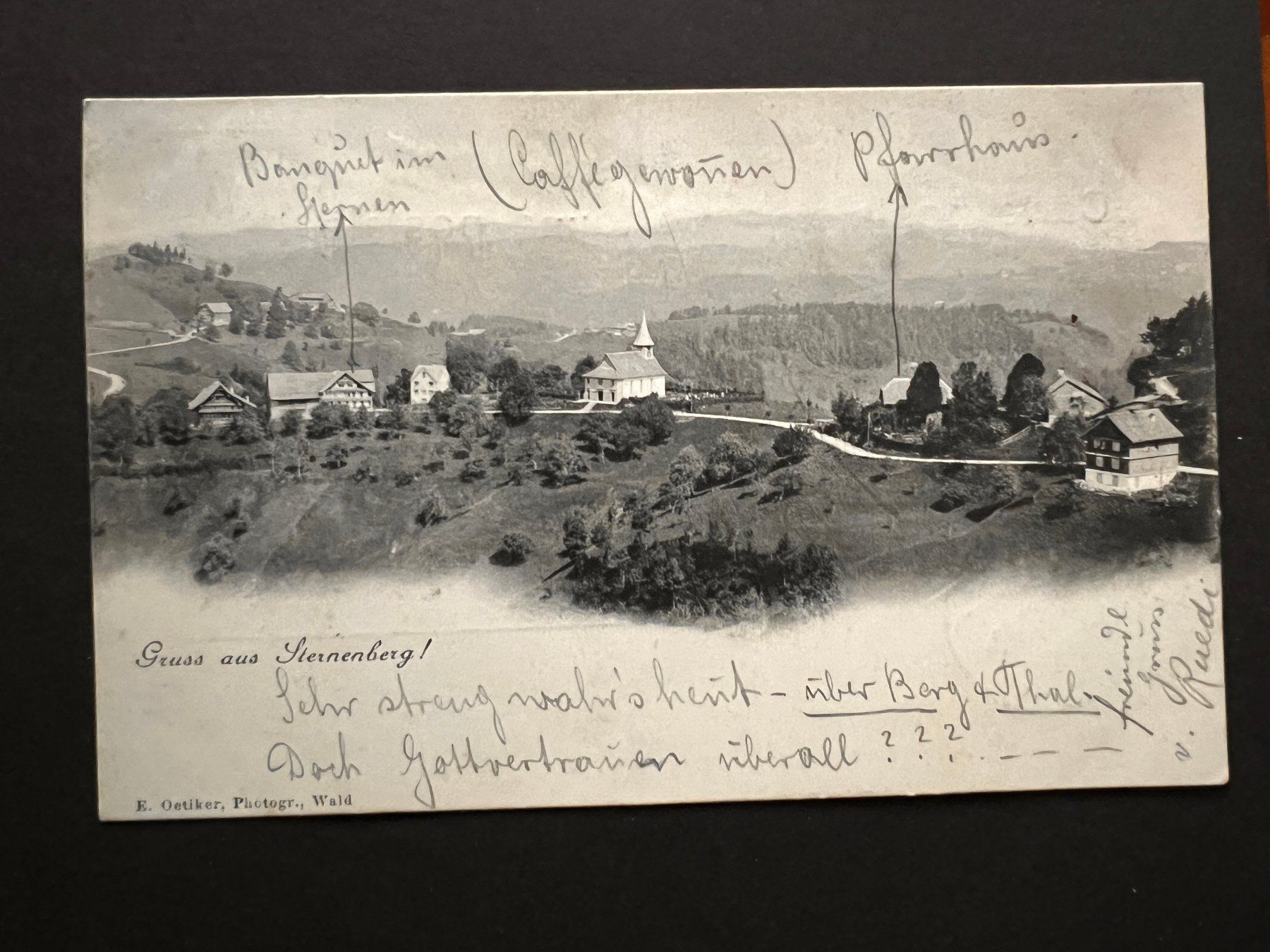 Cartoline postali: Postkarte Sternenberg 1902 (P329) – Usato da Hinwil venduto da Sidi4